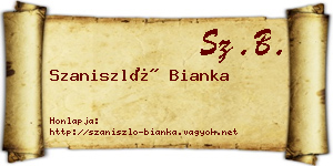 Szaniszló Bianka névjegykártya